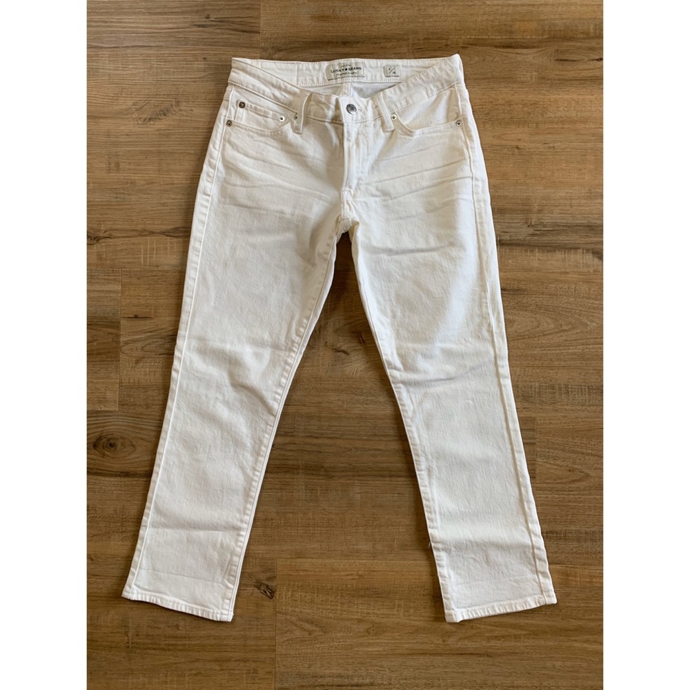 Lucky Sweet Crop White Jean Pants
